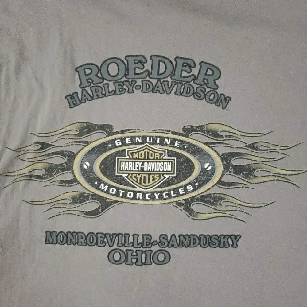 Harley Davidson T Shirt Short Sleeve Naughty or Nice Lady Roeder OH Men's Sz M
